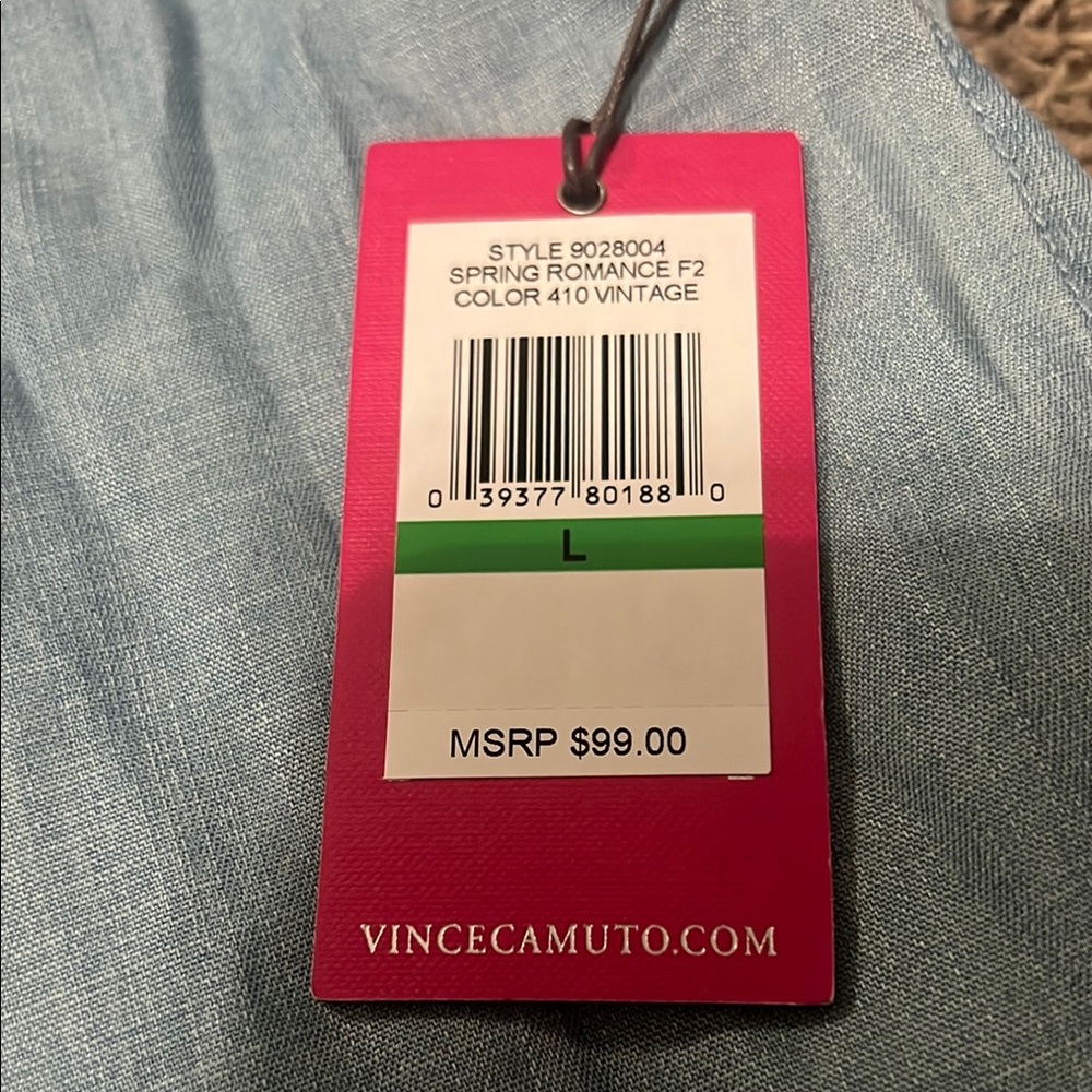 Vince Camuto Sleeveless Blue Tank Top - Picture 5 of 6